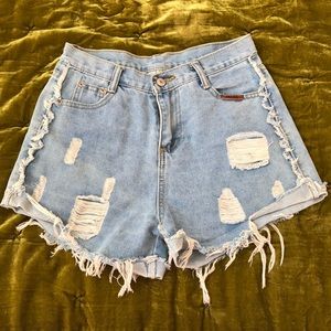 Vintage high waisted denim shorts